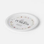 ベビーワイルドフラワーベイビーシャワー ペーパープレート (アングル)