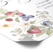 ベビーワイルドベリーと花のための赤ちゃんシャワー本 ポスター (角)