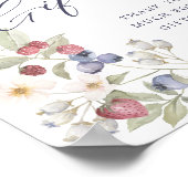 ベビーワイルドベリーと花のための赤ちゃんシャワー本 ポスター (角)