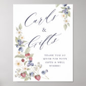 ベビーワイルドベリーと花のための赤ちゃんシャワー本 ポスター (正面)