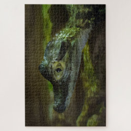 ベビーワニが水中で泳ぐ ジグソーパズル