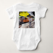 ベビーワンピース。父の日おめでとう。 ベビーボディスーツ (裏面)