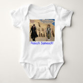 ベビーワンピース。Happy Passover.ロリス/モンキー ベビーボディスーツ (正面)