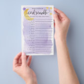 ベビーワードスクランブルゲーム紙カード – 紫 チラシ (ハンドル)