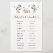 ベビーワードスクランブルベアーボーイベビーシャワー (裏面)