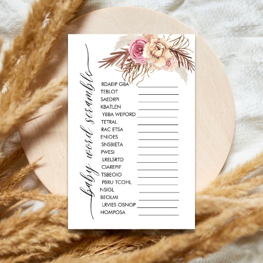 ベビーワードスクランブルボホダスティバラフローラ