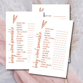 ベビーワードスクランブルボホハートテラコッタ