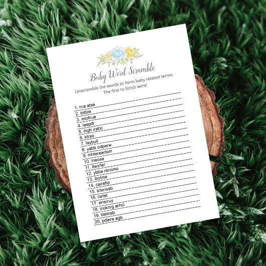 ベビーワードスクランブルボーイテディベアカード プログラム