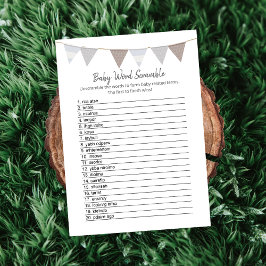 ベビーワードスクランブルモダンベビーエレファントカード プログラム