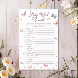 ベビーワードスクランブル水色バタフライシャワー チラシ