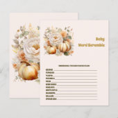 ベビーワードスクランブル赤ちゃんシャワーゲーム (正面/裏面)