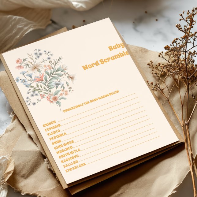 ベビーワードスクランブル赤ちゃんシャワーゲーム (クリエイターアップロード済み)