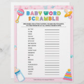 ベビーワードスクランブル[ベビーの基本ピンク] レターヘッド (正面/裏面)