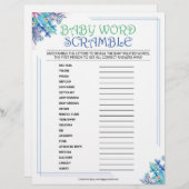 ベビーワードスクランブル[青フローラ] レターヘッド (正面/裏面)