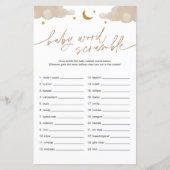 ベビーワードスクランブルtwinkleスター赤ちゃんシャワーゲーム (正面)