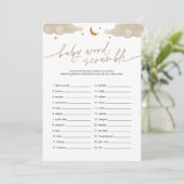 ベビーワードスクランブルtwinkleスター赤ちゃんシャワーゲーム 招待状 (スタンド正面)