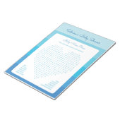ベビーワード検索ブルーグラデーションストライプズ赤ちゃんシャワー ノートパッド (アングル)