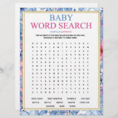 ベビーワード検索[フローラ水色] レターヘッド (正面/裏面)