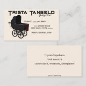 ベビーヴィンテージキャリッジベビーシッター託児 名刺 (正面/裏面)