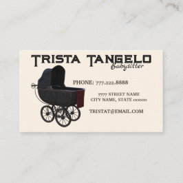 ベビーヴィンテージキャリッジベビーシッター託児 名刺