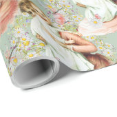 ベビーヴィンテージラッピング紙ブルー ラッピングペーパー (ロールコーナー)