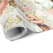 ベビーヴィンテージラッピング紙白 ラッピングペーパー (ロールコーナー)