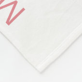 ベビーヶ月赤面ピンクフローラ モノグラムの フリースブランケット (角)