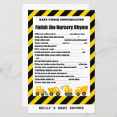 ベビー下建築ベビーシャワーゲームプリント (正面/裏面)