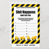 ベビー下建築ベビーシャワーゲームプリント (正面/裏面)