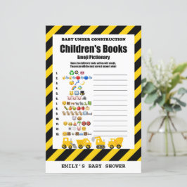 ベビー下建築ベビーシャワーゲームプリント