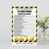 ベビー下建築ベビーシャワーゲームプリント (スタンド正面)