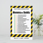 ベビー下建築ベビーシャワーゲームプリント (スタンド正面)