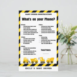 ベビー下建築ベビーシャワーゲームプリント