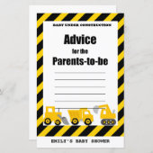 ベビー下建築ベビーシャワーゲームプリント (正面/裏面)