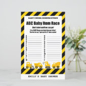 ベビー下建築ベビーシャワーゲームプリント (スタンド正面)