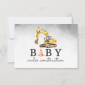 ベビー下建築ベビーシャワー サンキューカード (裏面)