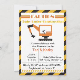 ベビー下建築ベビーシャワー 招待状