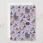 ベビー不気味はゴシック風のベビーシャワーを醸造している 招待状 (裏面)