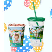 ベビー不気味ディノバースデーパーティーのお願い アクリルタンブラー