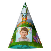 ベビー不気味ディノ誕生日PhotoParty Hats パーティーハット (正面)