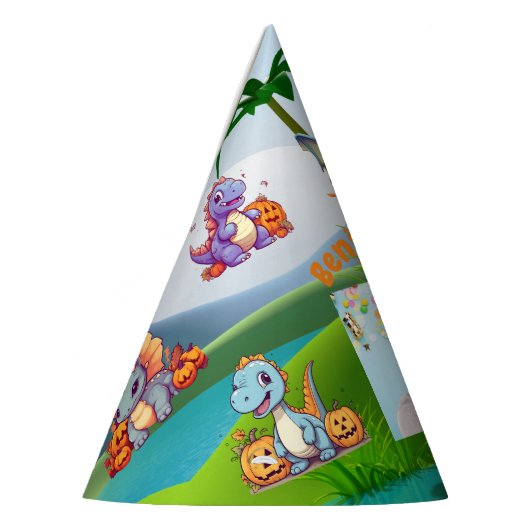 ベビー不気味ディノ誕生日PhotoParty Hats パーティーハット (左)