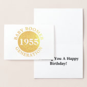 ベビー世代カスタマイズ年 箔カード (ディスプレー)