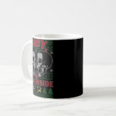 ベビー中に死んだスカル外は寒い コーヒーマグカップ (正面左)