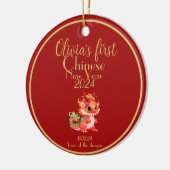 ベビー中国の初新年，辰年 セラミックオーナメント (左)