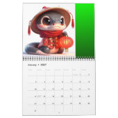 ベビー中国の〔占星術の〕十二宮図動物の年2026 カレンダー (1月 2027)