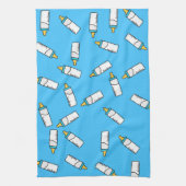 ベビー乳ボトルパターン キッチンタオル (縦)