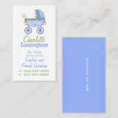 ベビー乳母車オーペアカスタムビジネスカード 名刺 (正面/裏面)