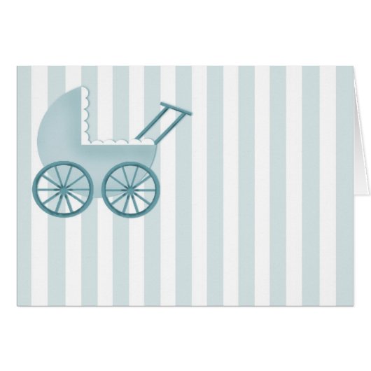 ベビー乳母車カード（青） (正面横)