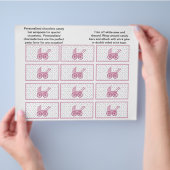 ベビー乳母車キャンディバーラッパー(ピンク) チラシ (手)