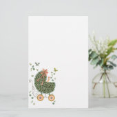 ベビー乳母車文具 便箋 (スタンド正面)